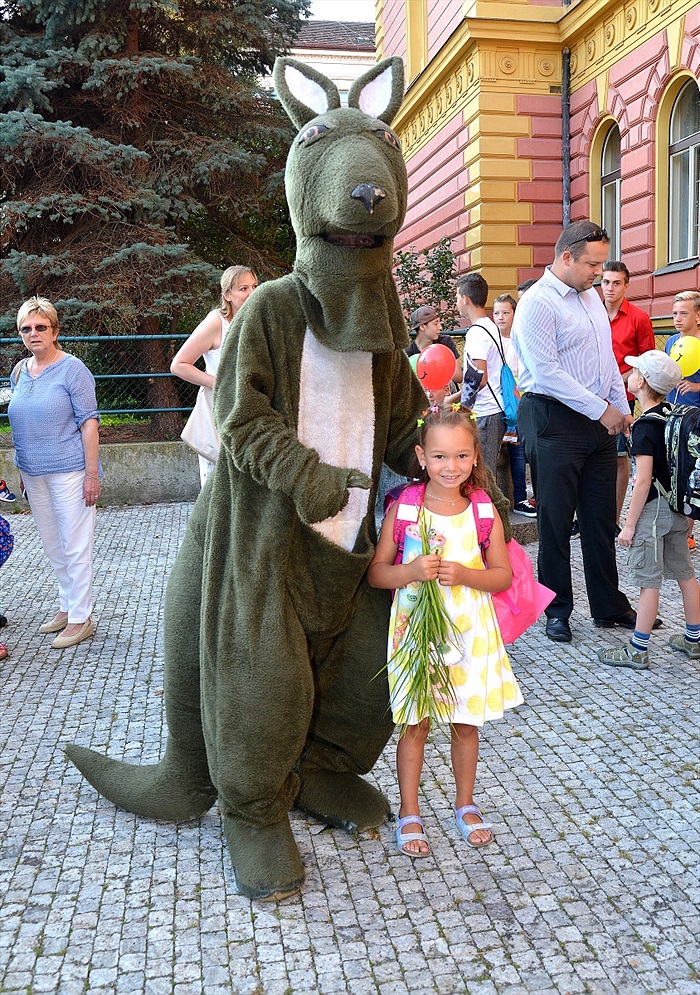 Klokan vítal prvňáčky na ZŠ Botičská