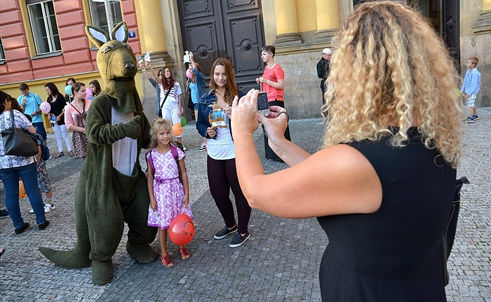 Klokan vítal prvňáčky na ZŠ Botičská