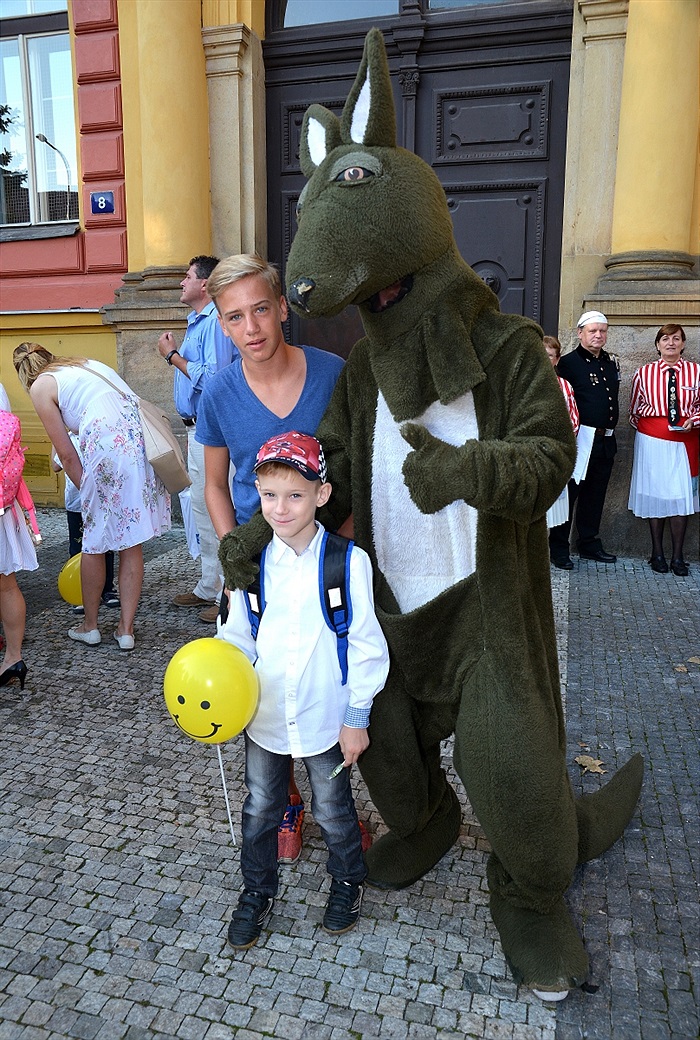 Klokan vítal prvňáčky na ZŠ Botičská