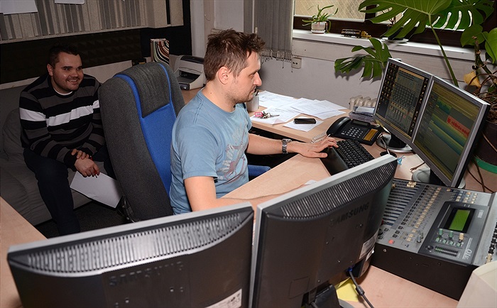 Nahrávání pozvánky na GL v radiu City