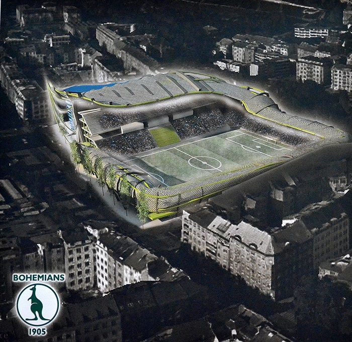 Vernisáž výstavy revitalizace stadionu ve Vršovicích