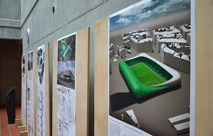 Vernisáž výstavy revitalizace stadionu ve Vršovicích