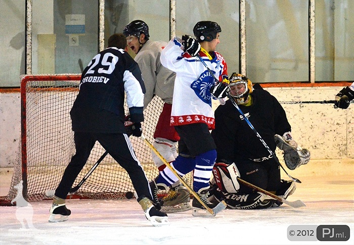 Hokejovou odvětu vyhráli mladí 9:6 - 2012
