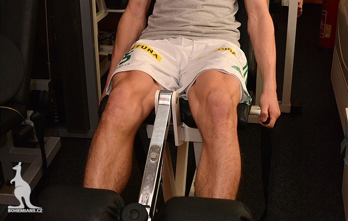 Dopolední trénink v posilovně