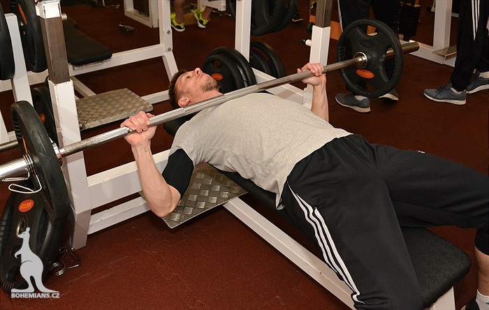 Dopolední trénink v posilovně