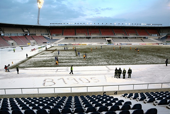 Zimní strahovská scenérie