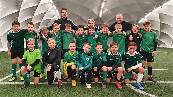 Michal Šmíd na tréninku s přípravkou