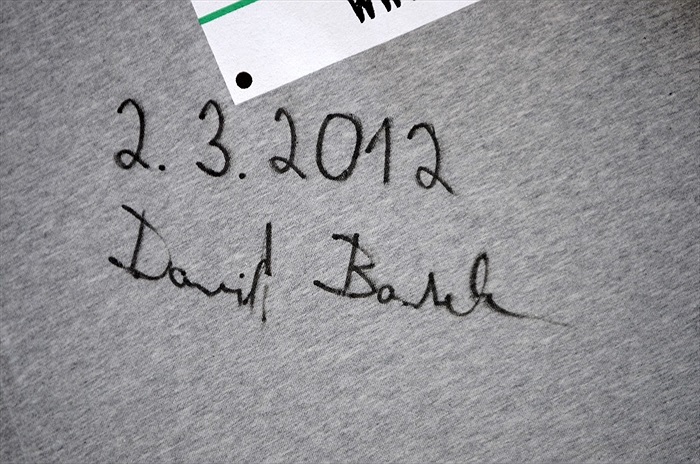 Tričko s podpisem Davida Bartka