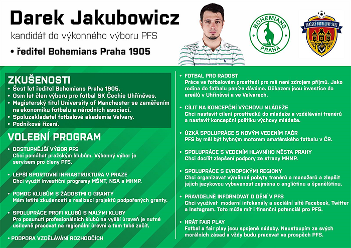 Volební program Darka Jakubowicze do PFS.