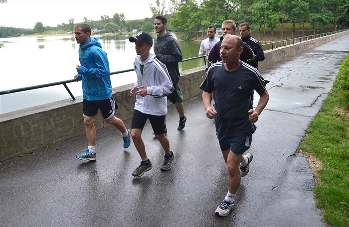 S Davidem Bartkem okolo Hostivařské přehrady