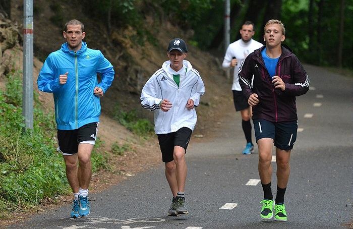 S Davidem Bartkem okolo Hostivařské přehrady