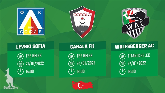 Bohemka odehraje v Turecku tři zápasy