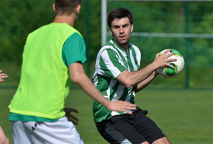 Jan Morávek na tréninku s dorostem