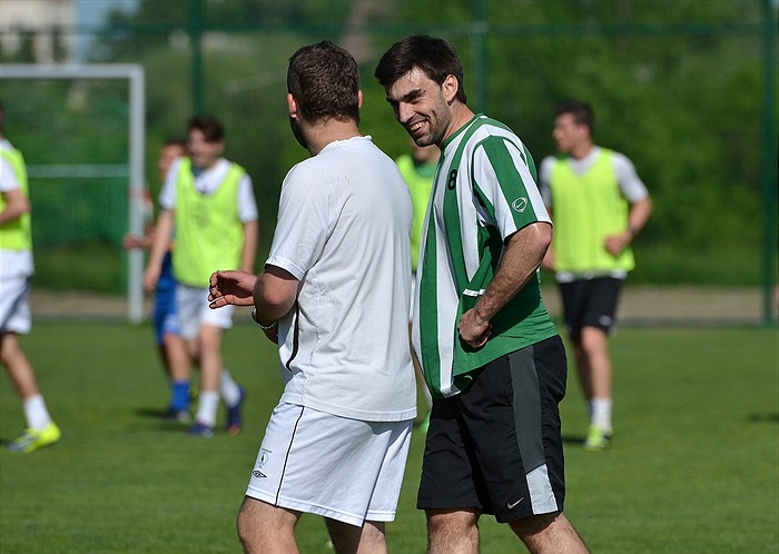 Jan Morávek na tréninku s dorostem