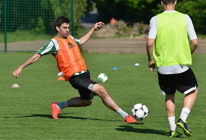 Jan Morávek na tréninku s dorostem